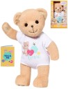 ZAPF BABY BORN Medvídek bílý obleček set s doplňky pro panenku PLYŠ
