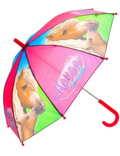 Deštník dětský Horse Friends 60x70cm s koníky manuální holčičí