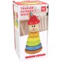 DŘEVO Panáček pyramida navlékací věžička s kroužky *DŘEVĚNÉ HRAČKY*