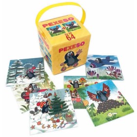 AKIM Hra Pexeso v krabičce se stuhou Krteček (Krtek) set 64 karet