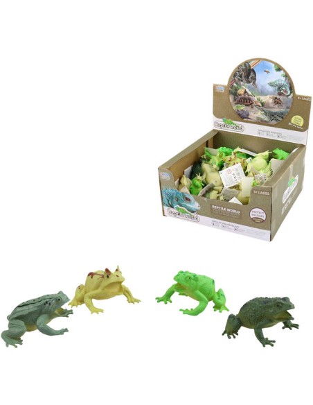 Zvířata žába 8cm plastové figurky zvířátka 4 druhy