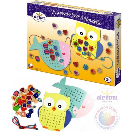 DETOA DŘEVO Vyšívání pro nejmenší kreativní set 41dílků