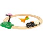 BRIO DŘEVO Vláček dráha Dino kruhová set vláčkodráha s dinosaurem