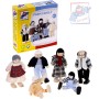 WOODY DŘEVO Panenky do domečku set 6ks farmářská rodinka *DŘEVĚNÉ HRAČKY*