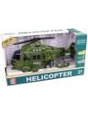 Vrtulník vojenský záchranářský 28cm s nosítky na baterie Světlo Zvuk 2 barvy