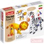 QUERCETTI Tecno Puzzle pohyblivé 3D lev + zebra 26 dílků STAVEBNICE