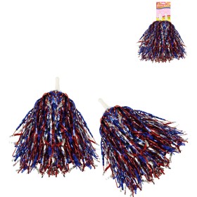 Mávátko party pom pom (pompon) třásně trikolora set 2ks na fandění