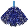 Mávátko party pom pom (pompon) třásně modro-stříbrné set 2ks na fandění