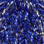 Mávátko party pom pom (pompon) třásně modro-stříbrné set 2ks na fandění