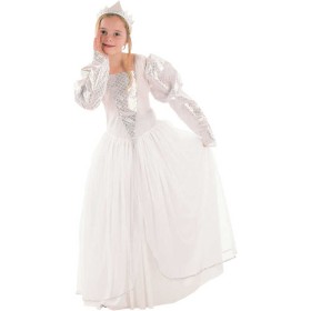 KARNEVAL Šaty PRINCEZNA BÍLÁ vel. M (120-130 cm) 5-9 let KOSTÝM