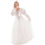 KARNEVAL Šaty PRINCEZNA BÍLÁ vel. M (120-130 cm) 5-9 let KOSTÝM