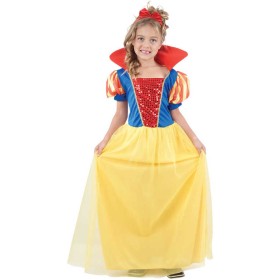 KARNEVAL Šaty SNĚHURKA s čelenkou vel.S (110-120 cm) 4-6 let KOSTÝM