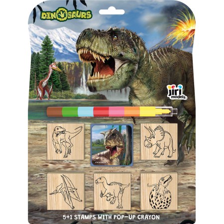 JIRI MODELS Razítka 5+1 s pop-up voskovou Dinosauři