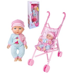 Panenka miminko herní set s kočárkem golfové hole a doplňky na baterie Zvuk