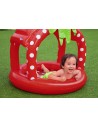 BESTWAY Baby bazének nafukovací 91x91x91cm jahoda se stříškou 52387