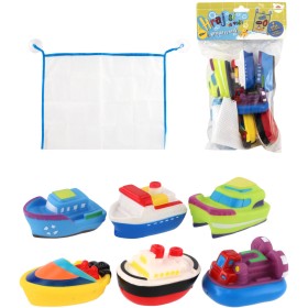 Lodičky baby gumové do vany do vody set 6ks se síťkou na přísavku