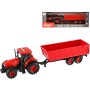 Traktor Zetor červený set s valníkem na setrvačník na baterie Světlo Zvuk