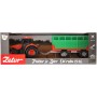 Traktor Zetor červený set s vlekem na setrvačník na baterie Světlo Zvuk