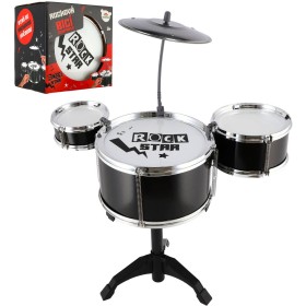 Bicí souprava dětská Rock Star set 3x buben na stojanu s činely plast