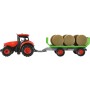 Traktor Zetor set s vlekem a balíky na setrvačník na baterie Světlo Zvuk