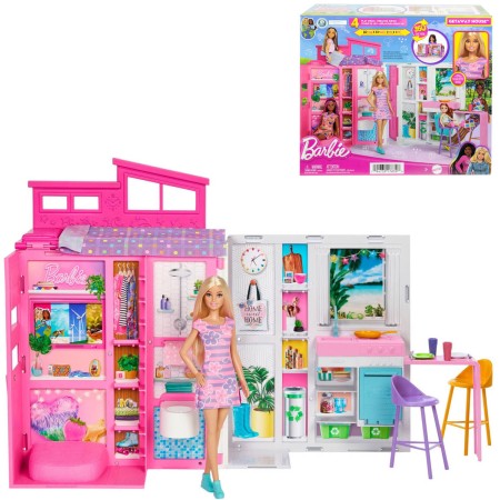 MATTEL BRB Herní set domek s příslušenstvím + panenka Barbie