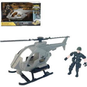 Vojenská army sada helikoptéra s figurkou vojáka plast v krabici