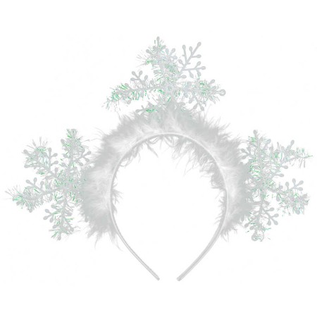 KARNEVAL Čelenka sněhová vločka zimní princezna *KARNEVALOVÝ DOPLNĚK*