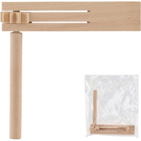 DŘEVO Řehtačka natur přírodní 13cm v sáčku *DŘEVĚNÉ HRAČKY*