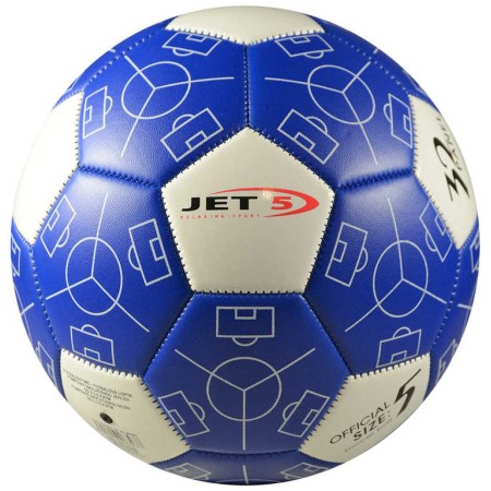 Míč fotbalový Jet 5 kopačák vel. 5 modro-bílý na kopanou