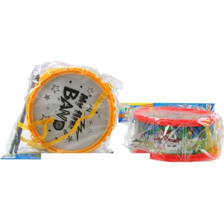 Bubínek velký dětský 21cm set se 2 paličkami v sáčku 2 barvy