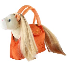 PLYŠ Jednorožec oranžový v kabelce dlouhá hříva *PLYŠOVÉ HRAČKY*