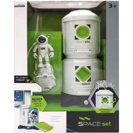 Stanice vesmírná herní set s kosmonautem a doplňky na baterie Světlo Zvuk