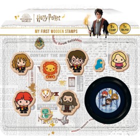 JIRI MODELS Moje první razítka Harry Potter set 9ks s poduškou DŘEVO