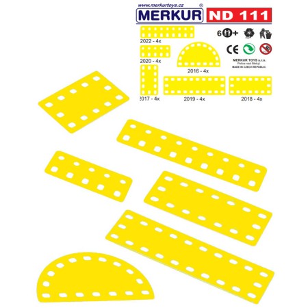 MERKUR ND111 Desky malé plastové set 24ks náhradní díl *KOVOVÁ STAVEBNICE*