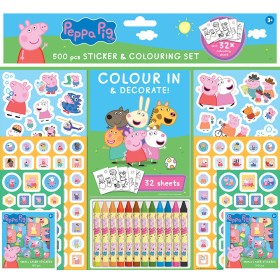 JIRI MODELS Samolepkový set s omalovánkami a voskovkami Peppa Pig