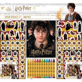 JIRI MODELS Samolepkový set s omalovánkami a voskovkami Harry Potter