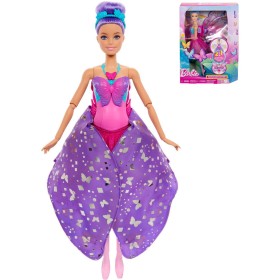 MATTEL BRB Panenka Barbie tanečnice s motýlími křídly s proměnou 2v1