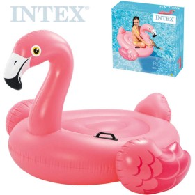 INTEX Plameňák malý nafukovací s úchyty 142x137x97cm dětské vozítko do vody 57558