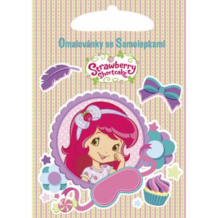 AKIM Omalovánky do ruky se samolepkami A5 Jahůdka (Strawberry Shortcake)