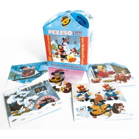 AKIM Hra Pexeso otevři a hraj Kubula a Kuba Kubikula v ozdobné krabičce