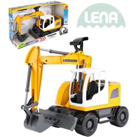 LENA Bagr funkční 48cm Worxx 1:15 Liebherr A918 Litronic plast v krabici