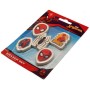 Guma mazací tvarovaná Spiderman set 5ks dětské školní potřeby na kartě