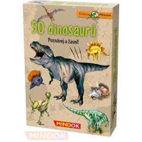 MINDOK HRA kvízová Expedice Příroda: 50 druhů dinosaurů naučná
