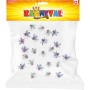 Moucha malá gumová 1,5cm set 24ks dekorace Halloween hmyz v sáčku