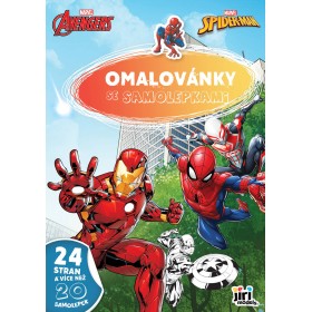 JIRI MODELS Omalovánky A4 se samolepkami Marvel hrdinové