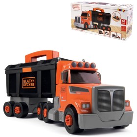 SMOBY B+D Kamion jeřáb šroubovací s přívěsem stavební auto s boxem a nářadím