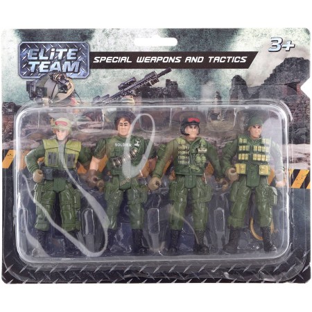 Vojáci elitní tým army figurky set 4ks na kartě plast