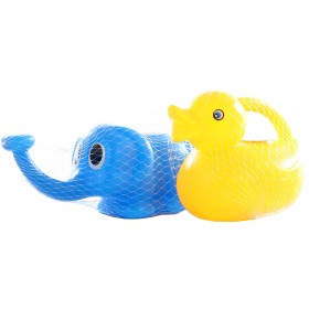Konvička zvířátko plastová dětská kačenka / slon 2 druhy v síťce