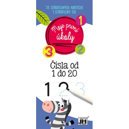 JIRI MODELS Moje první úkoly Čísla set 40 kartiček s fixem
