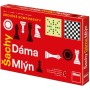DINO DŘEVO Hra Šachy, Dáma, Mlýn 3v1 *SPOLEČENSKÉ HRY*